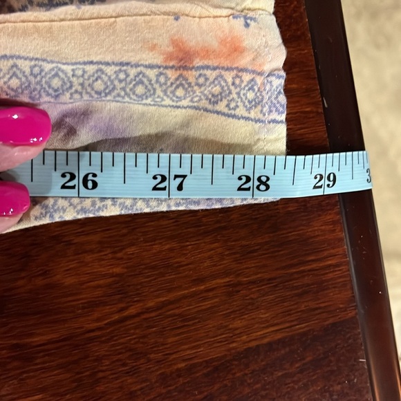 Womens Jumpsuit Tie Slip Straps Blue Snowflake Stripes Tie Dye Wide Leg Zip Back - Picture 15 of 16